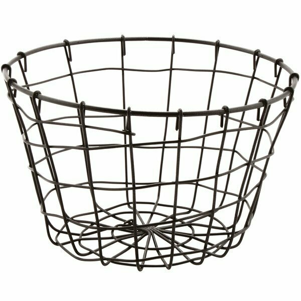 Get WB-316-MG Breeze 8'' x 5'' Round Metal Gray Storage Basket 375WB316MG